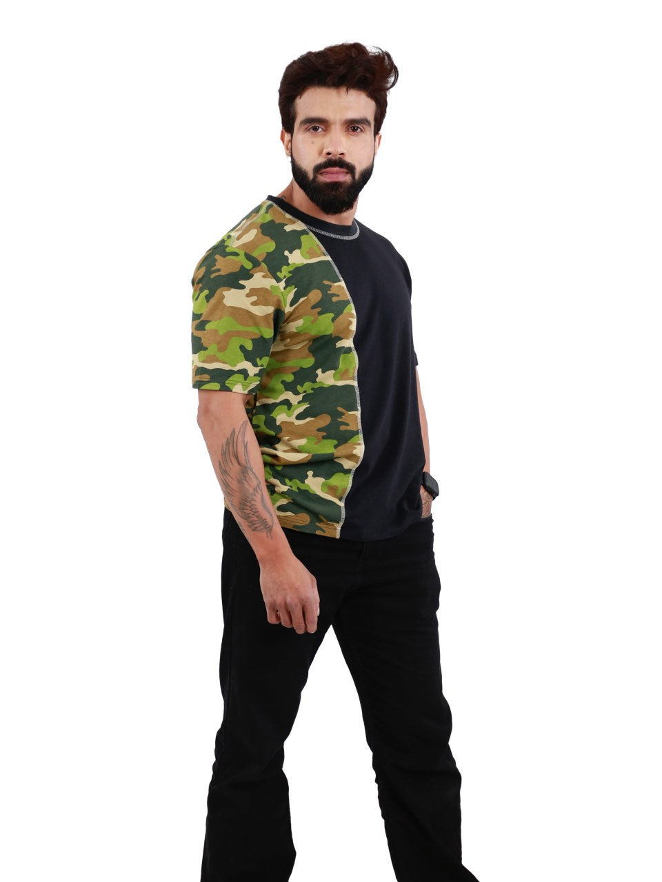 Camo Printed Organic Bamboo T-Shirt (Pack Of 1)