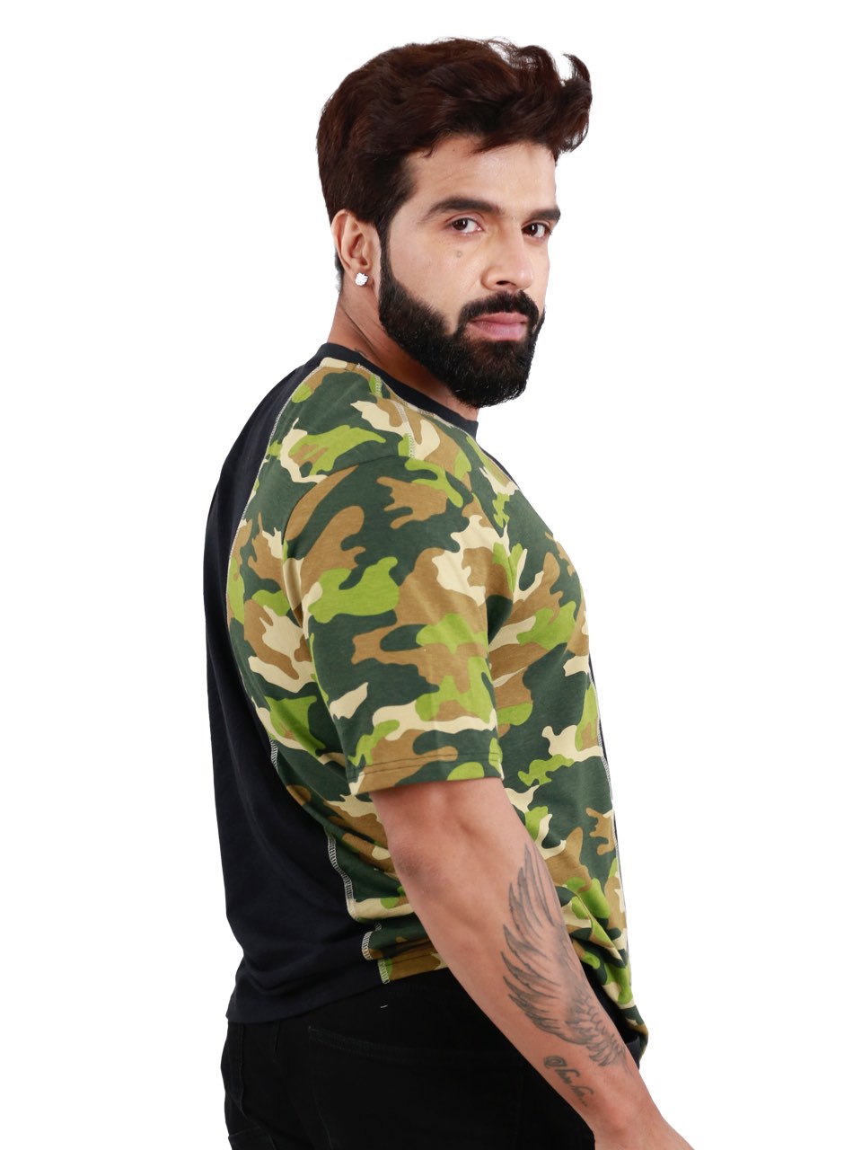 Camo Printed Organic Bamboo T-Shirt (Pack Of 1)