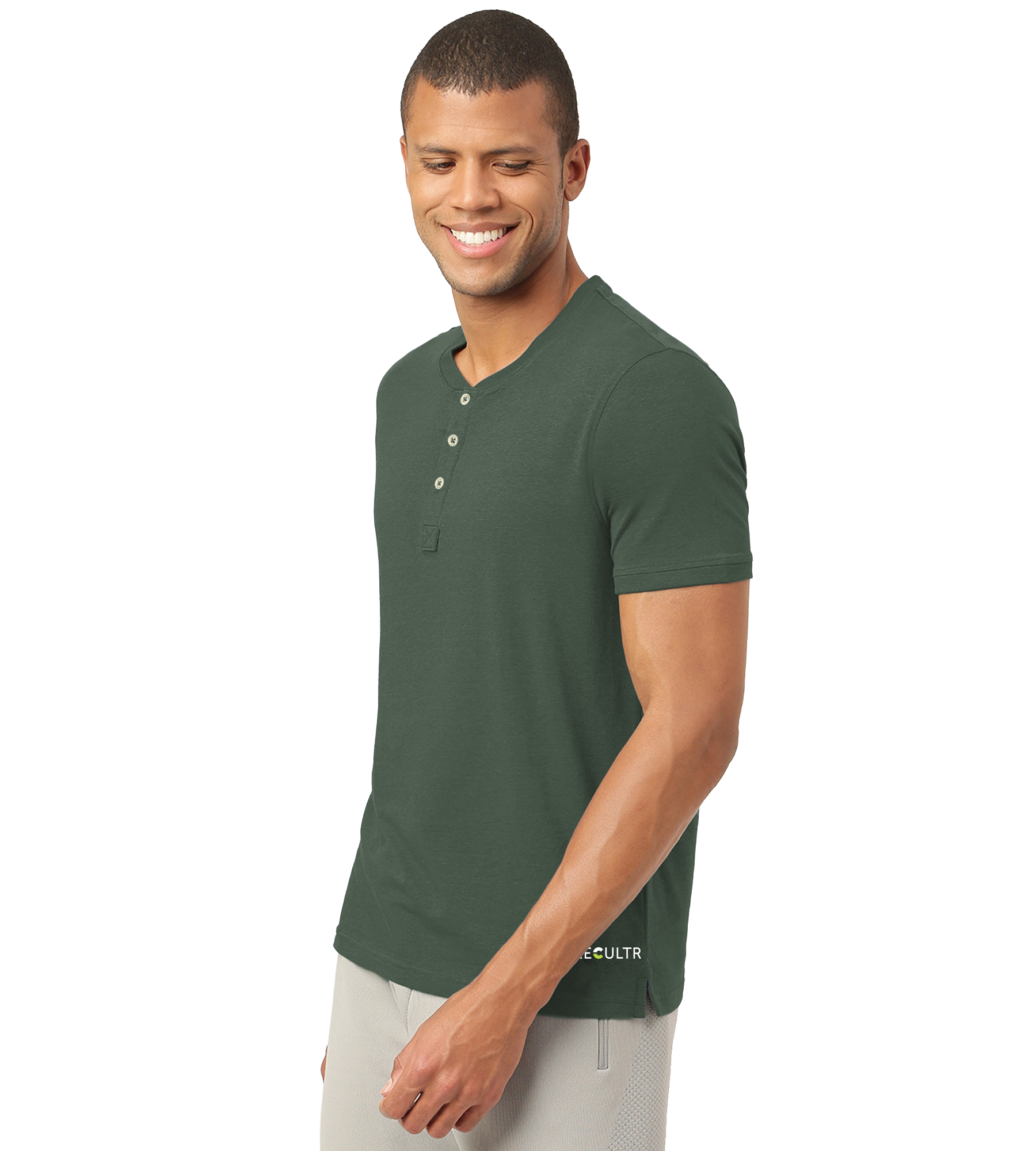 Black Forest Green Henley 2.0 - Half Sleeves (Pack Of 1)