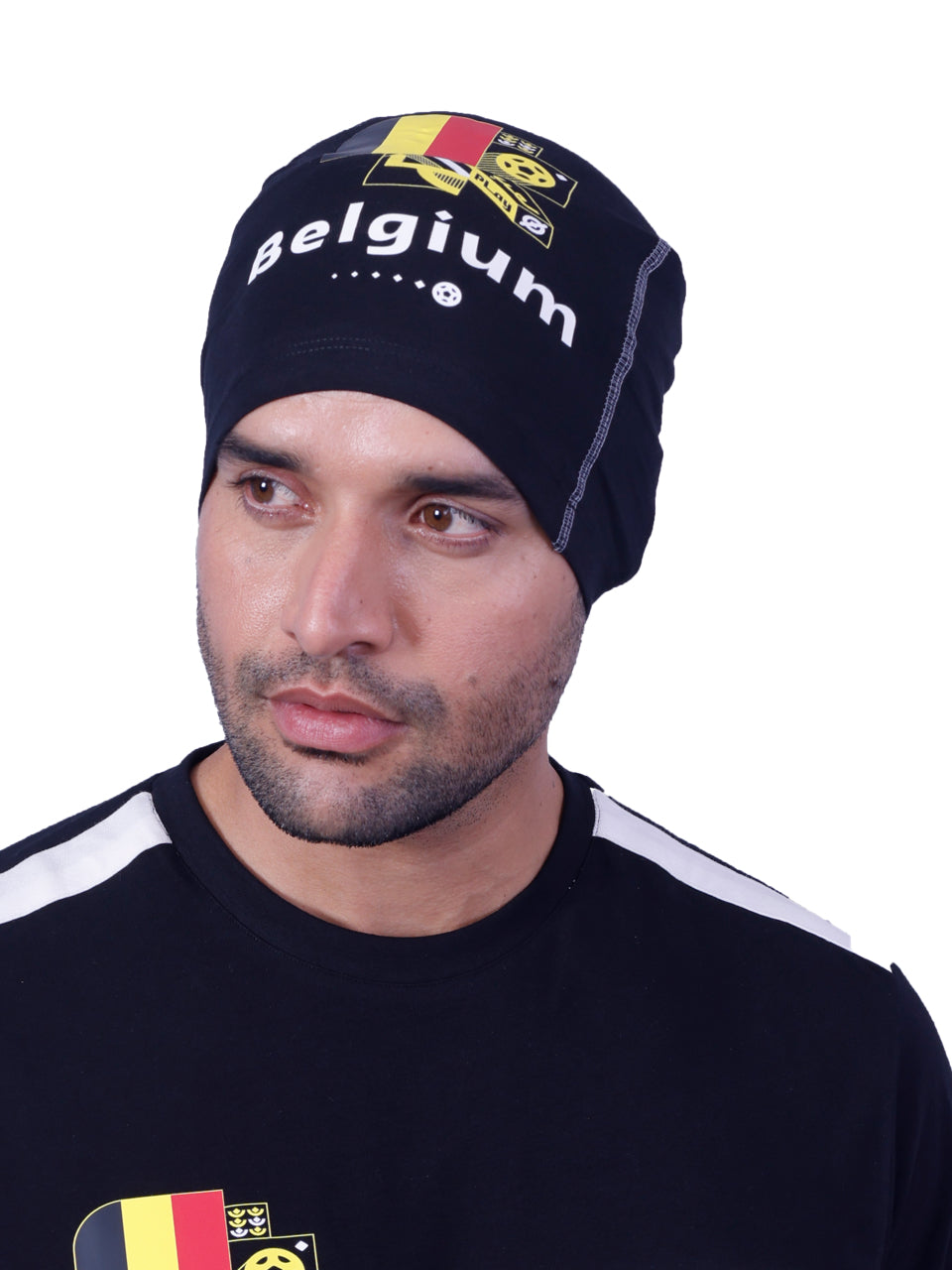 Black Belgium Print Bamboo & Cotton Bandana