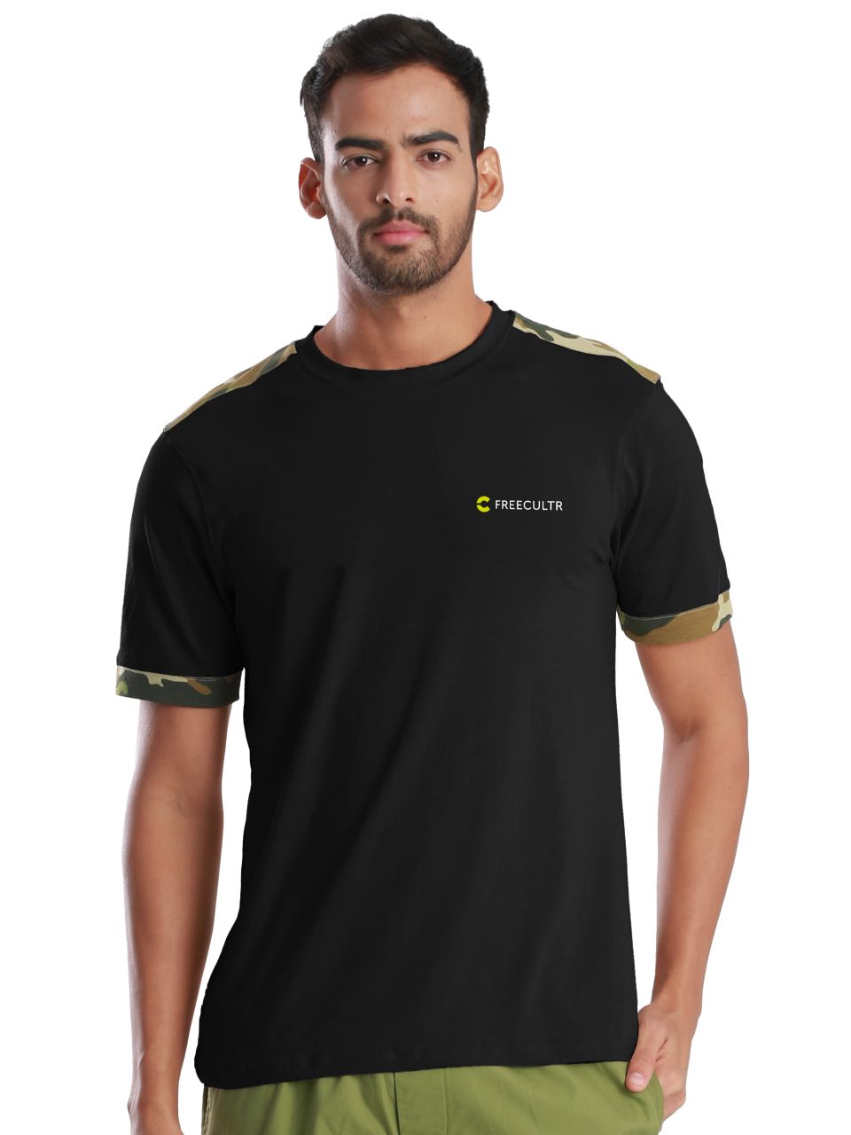 Regular Fit Half Sleeve Micro modal Camouflage Printed Tees-Pack of 2
