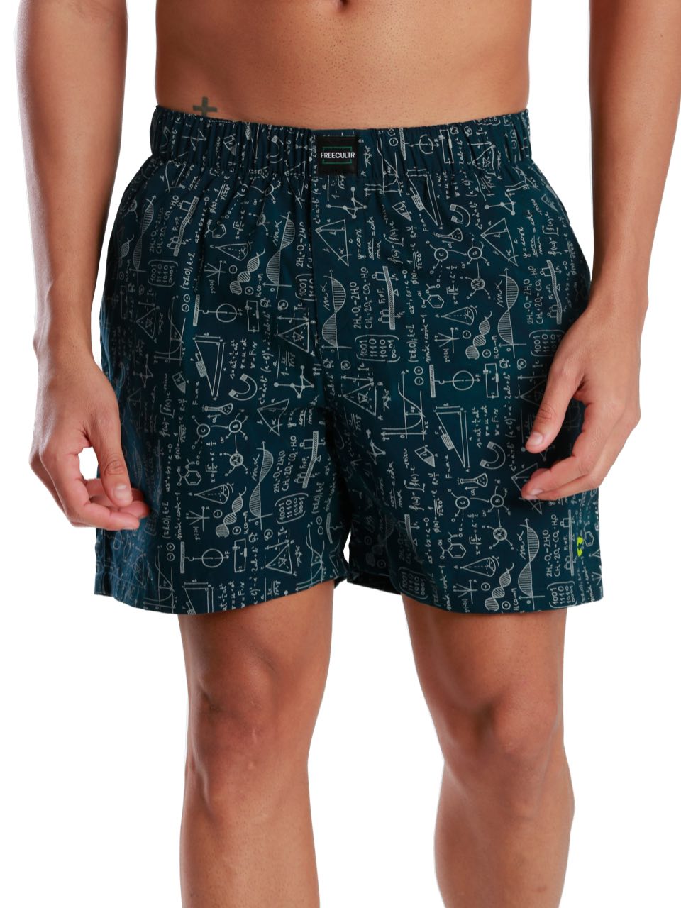 Hawaiian Blue All-Day Printed Boxer Shorts (Pack Of 1)