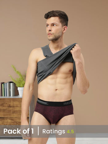 Men's Anti-Bacterial Printed Micro Modal Brief (Pack of 1)