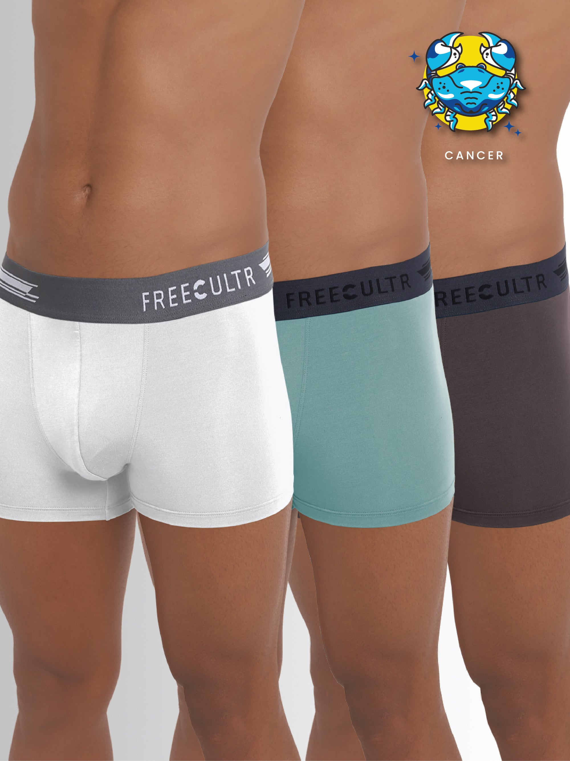 Micromodal Trunks for Cancer Zodiac Sign (Pack of 3)