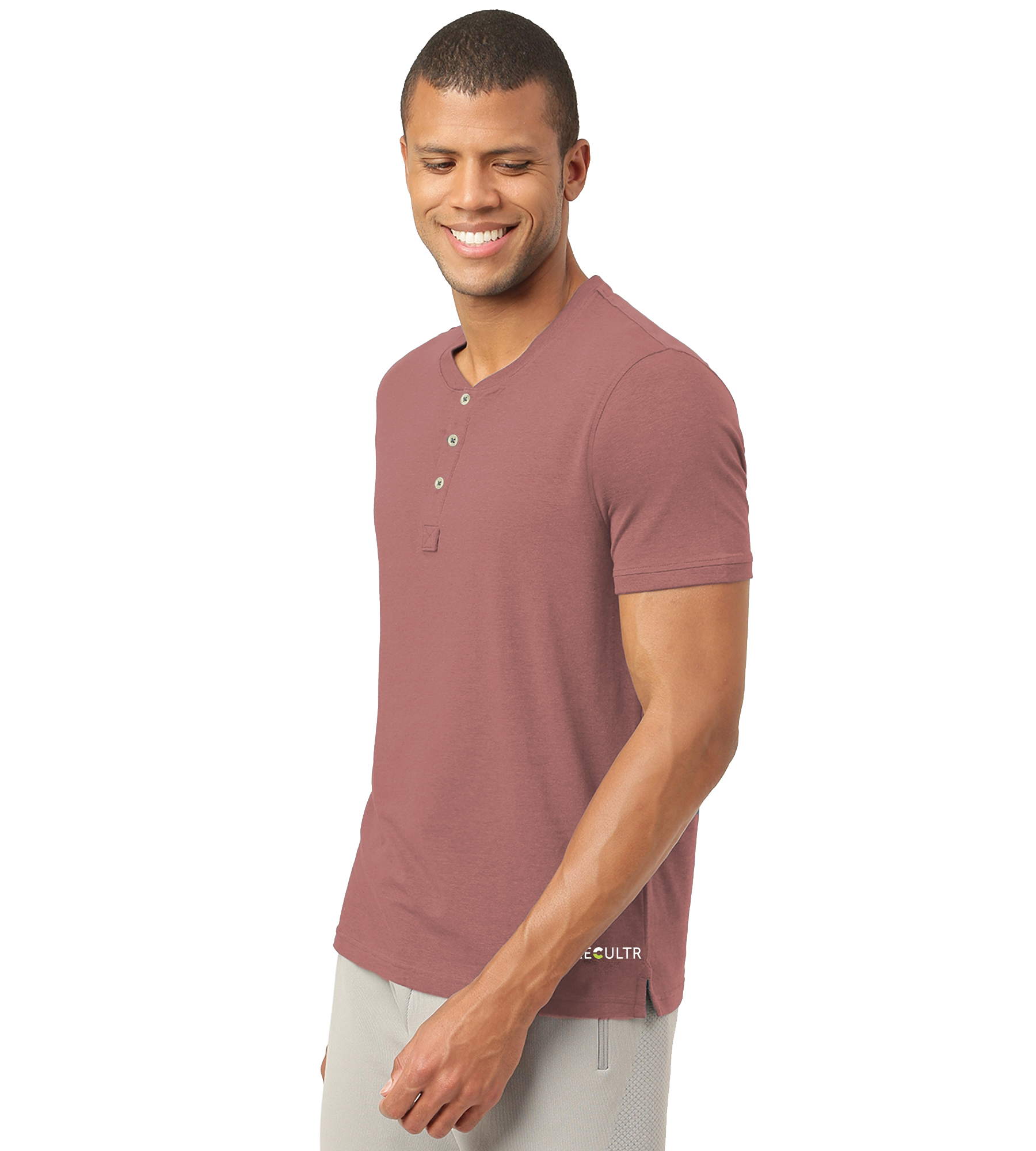 Cuban Peach Henley 2.0 - Half Sleeves (Pack Of 1)