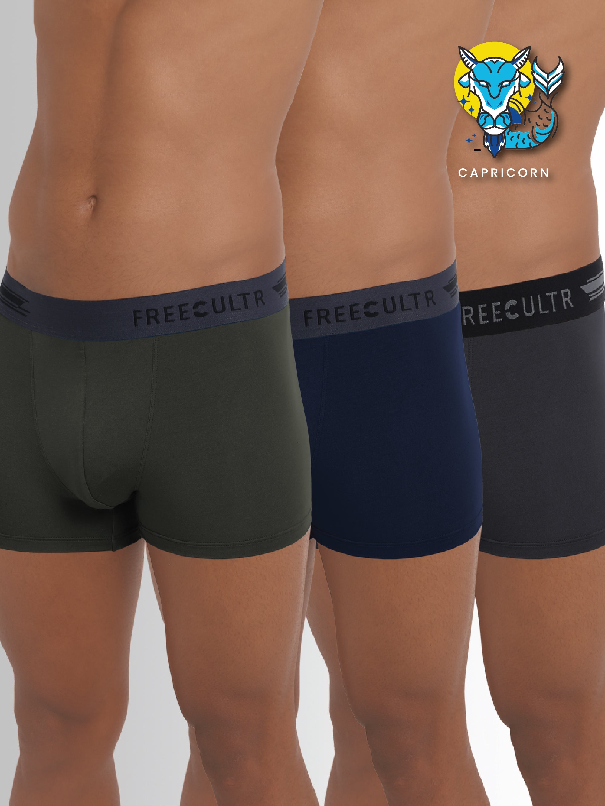 Micromodal Trunks for Capricon Zodiac Sign (Pack of 3)