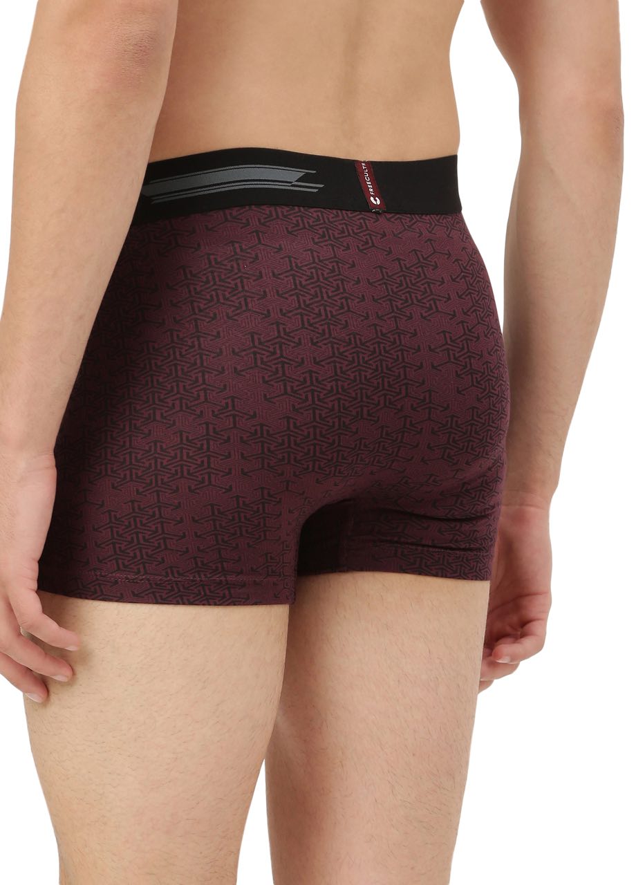 Carbon Wine Men's Anti-Bacterial Printed Micro Modal Trunk (Pack of 1)