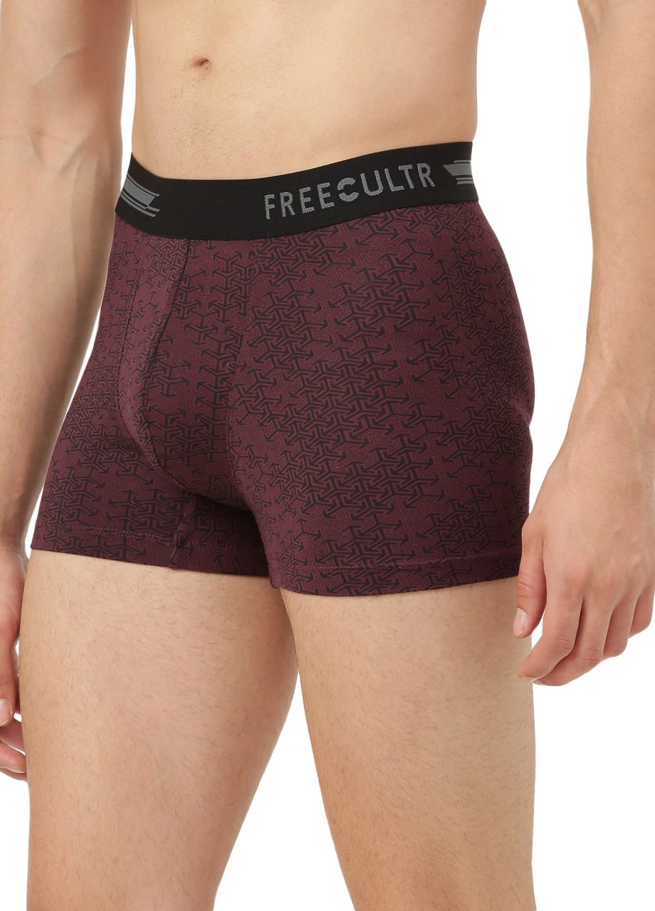Carbon Wine Men's Anti-Bacterial Printed Micro Modal Trunk (Pack of 1)