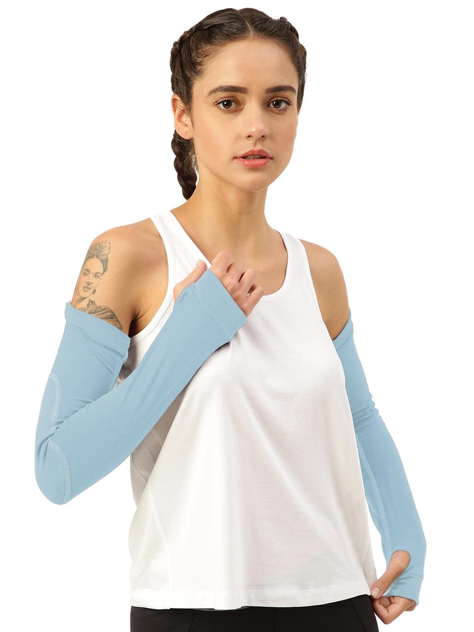 Unisex Chalk Blue Arm Sleeves (Pack of 1)
