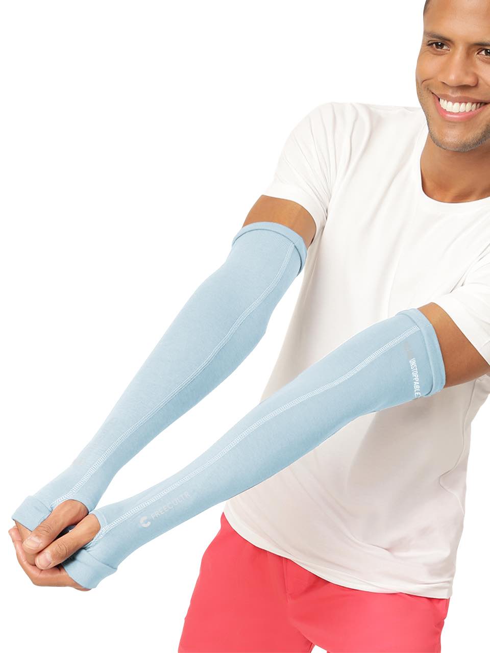 Unisex Chalk Blue Arm Sleeves (Pack of 1)