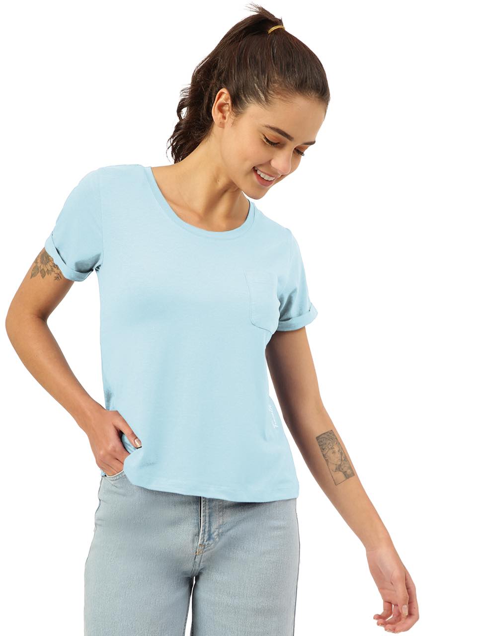 Chalk Blue Twin Skin Women's Lounge Tees (Pack of 1)