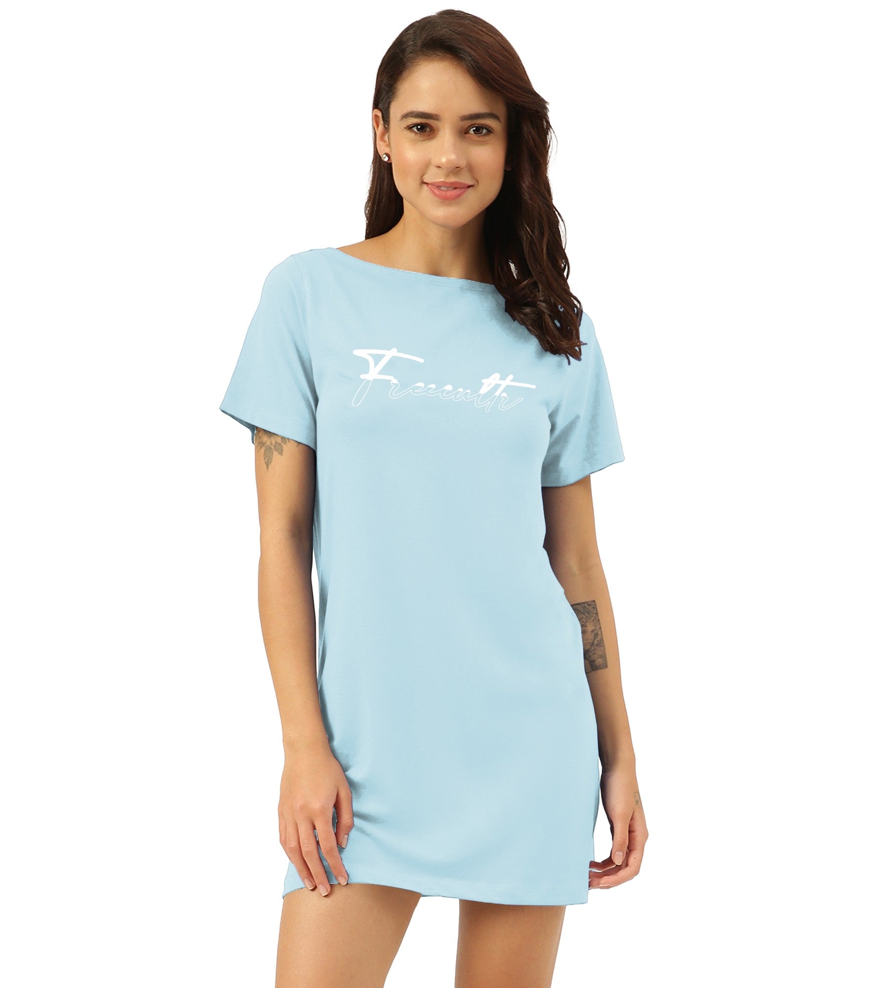 Baby blue 2024 t shirt dress