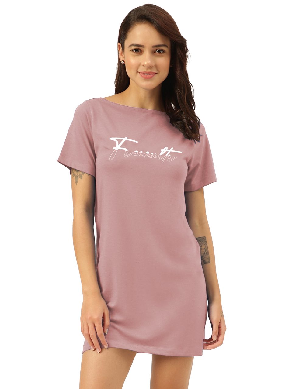 Cuban Peach Twin Skin Women's T-Shirt Dress (Pack Of 1)
