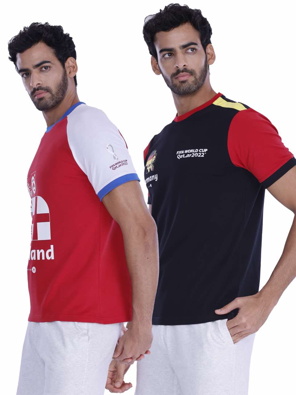 BCI Stretch Cotton T-Shirt Red And Black (Pack of 2)