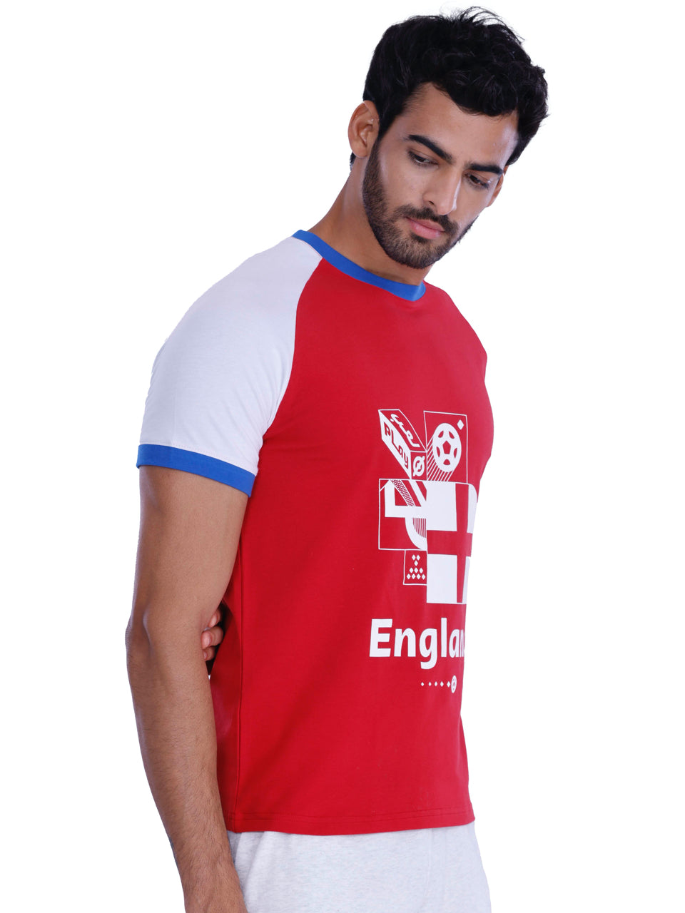 BCI Stretch Cotton T-Shirt Red And Black (Pack of 2)
