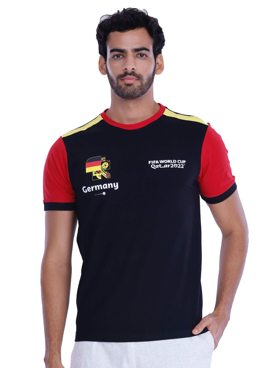 BCI Stretch Cotton T-Shirt Red And Black (Pack of 2)