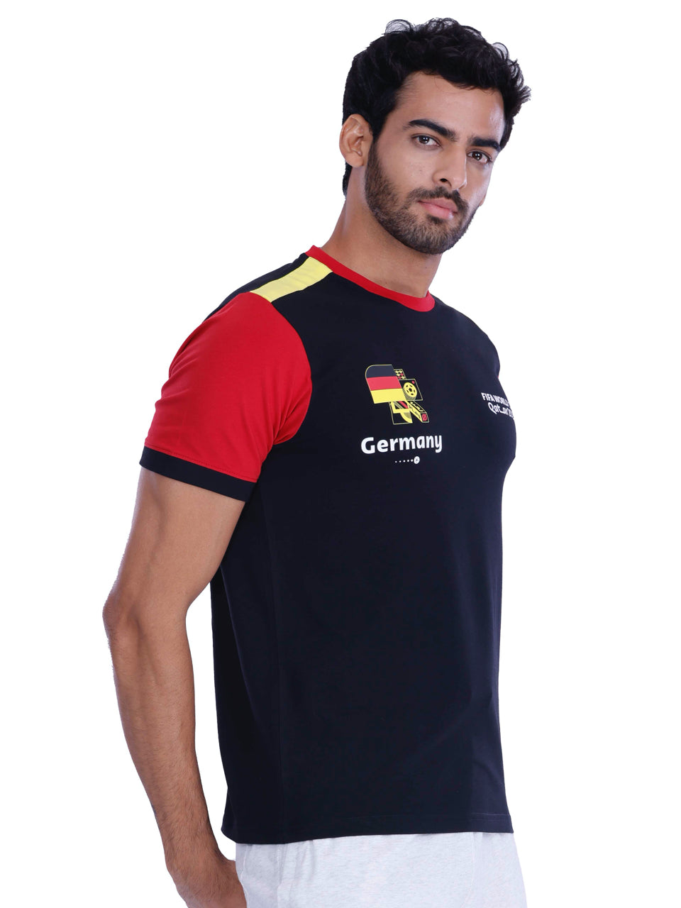 BCI Stretch Cotton T-Shirt Red And Black (Pack of 2)
