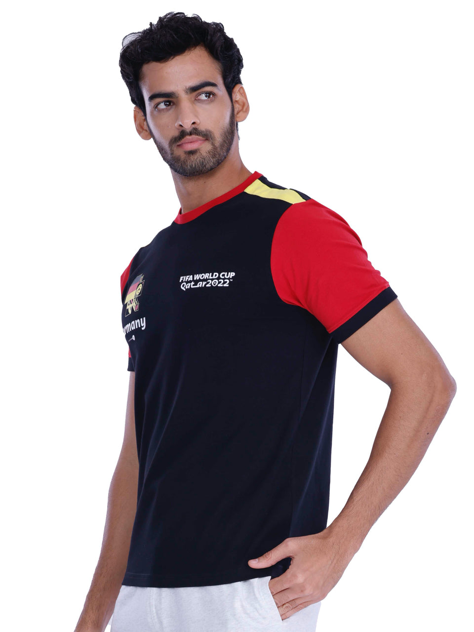 BCI Stretch Cotton T-Shirt Red And Black (Pack of 2)