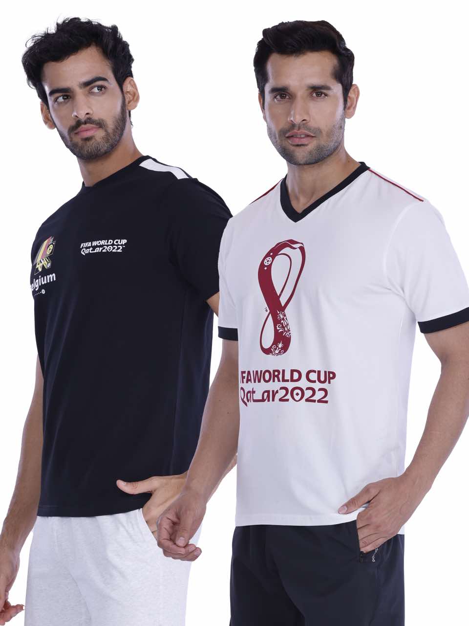 BCI Stretch Cotton T-Shirt Black And White (Pack of 2)