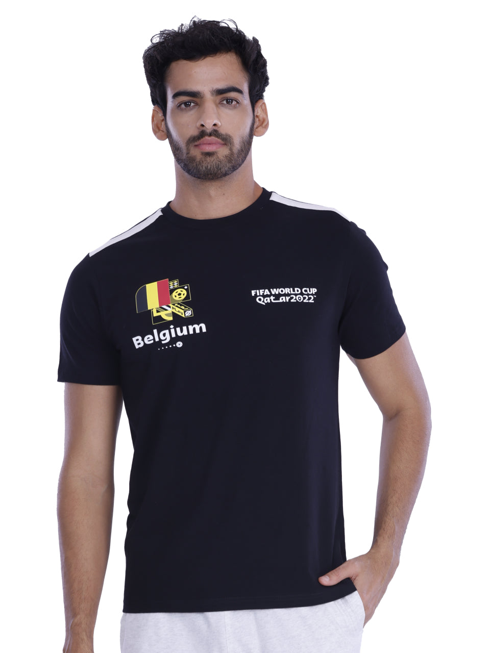 BCI Stretch Cotton T-Shirt Black And White (Pack of 2)