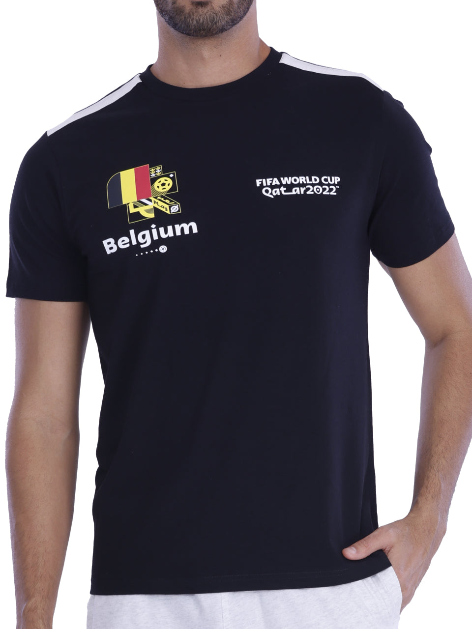 BCI Stretch Cotton T-Shirt Black And White (Pack of 2)