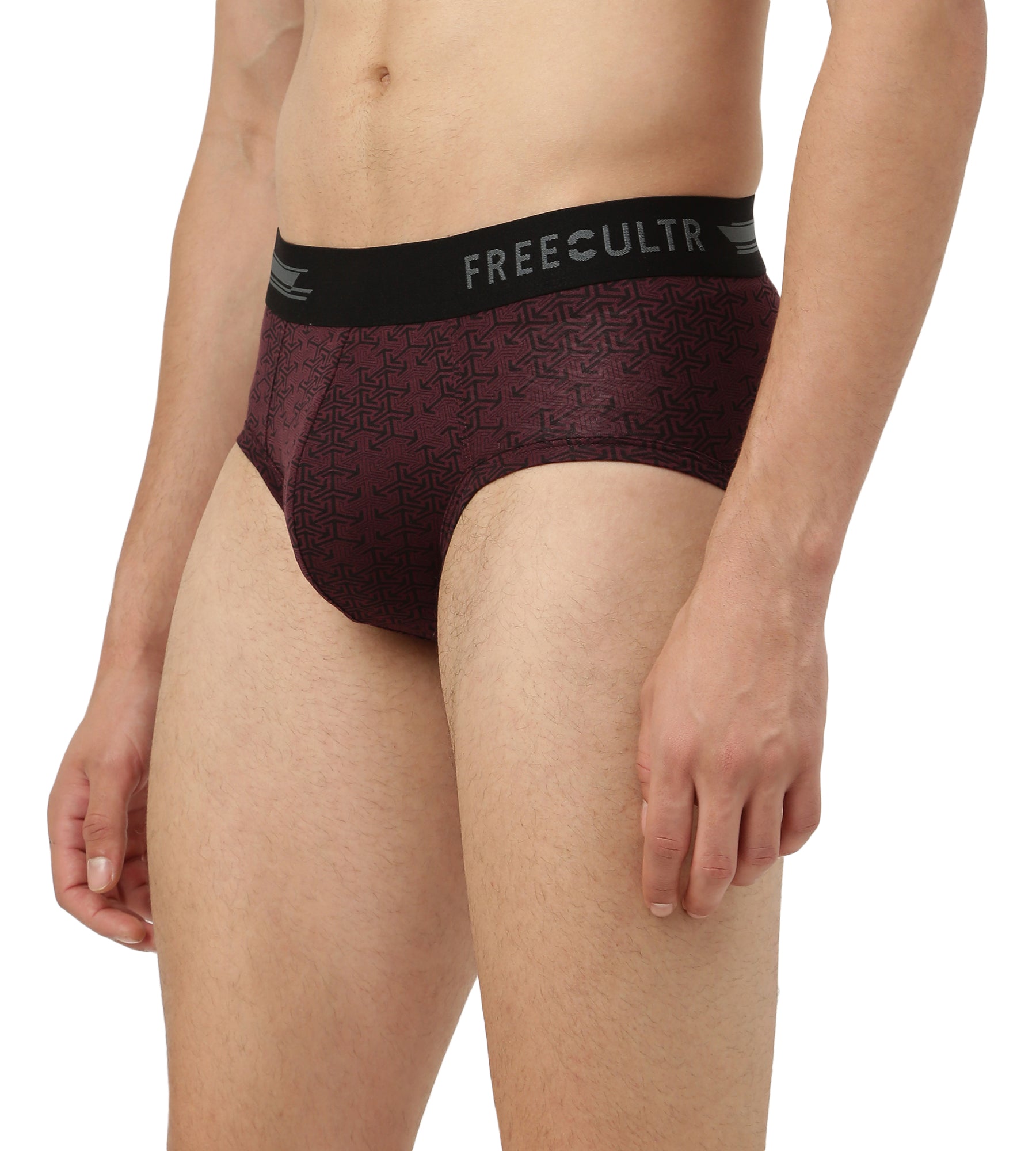 Carbon Wine Men's Anti-Bacterial Micro Modal Printed Brief (Pack of 1)