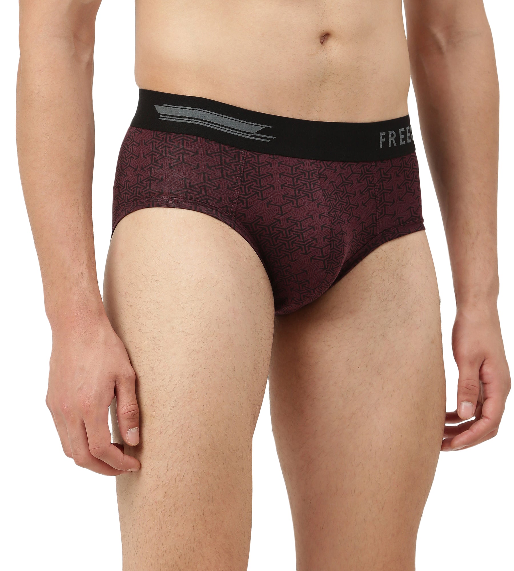 Carbon Wine Men's Anti-Bacterial Micro Modal Printed Brief (Pack of 1)