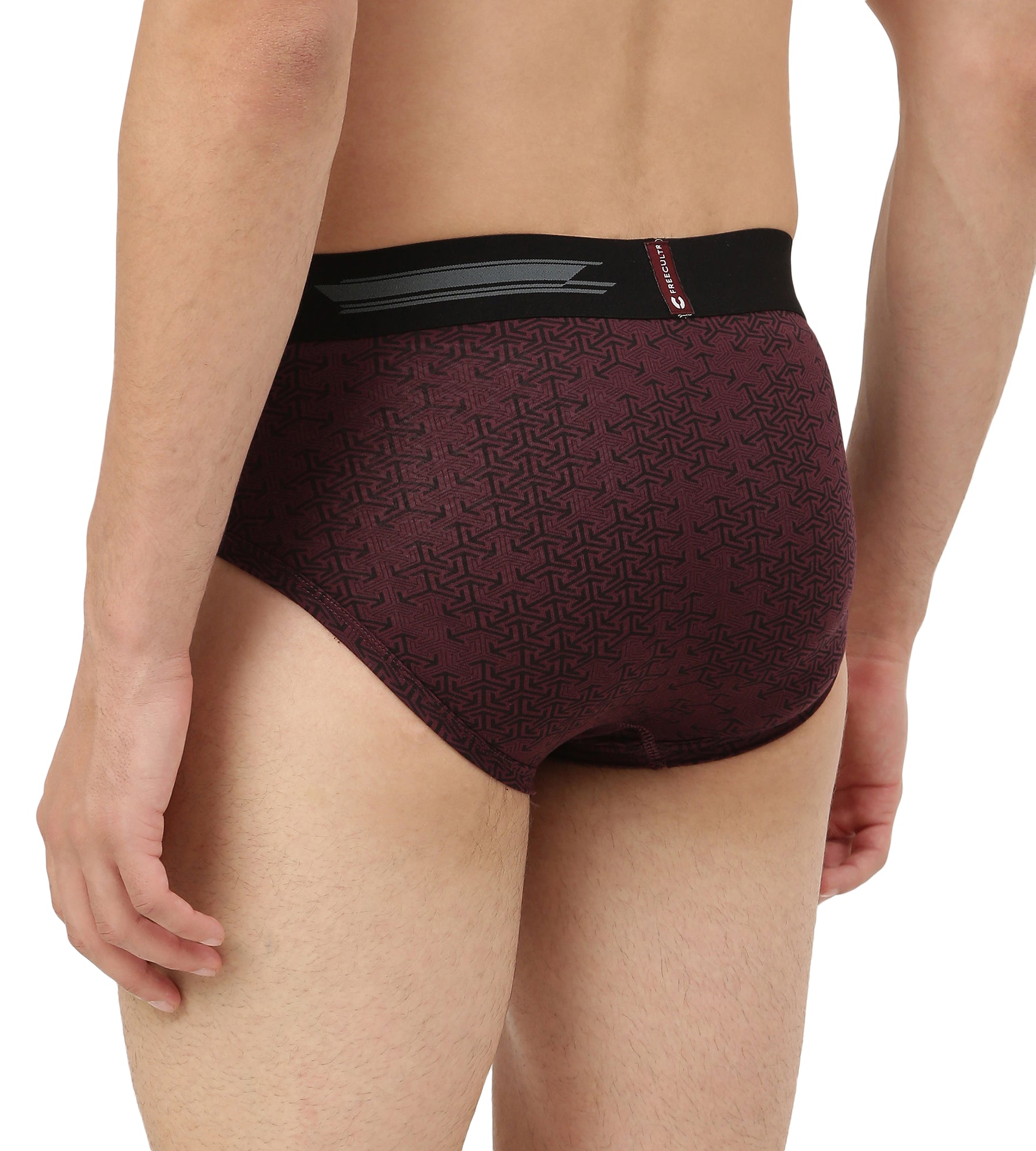 Carbon Wine Men's Anti-Bacterial Micro Modal Printed Brief (Pack of 1)