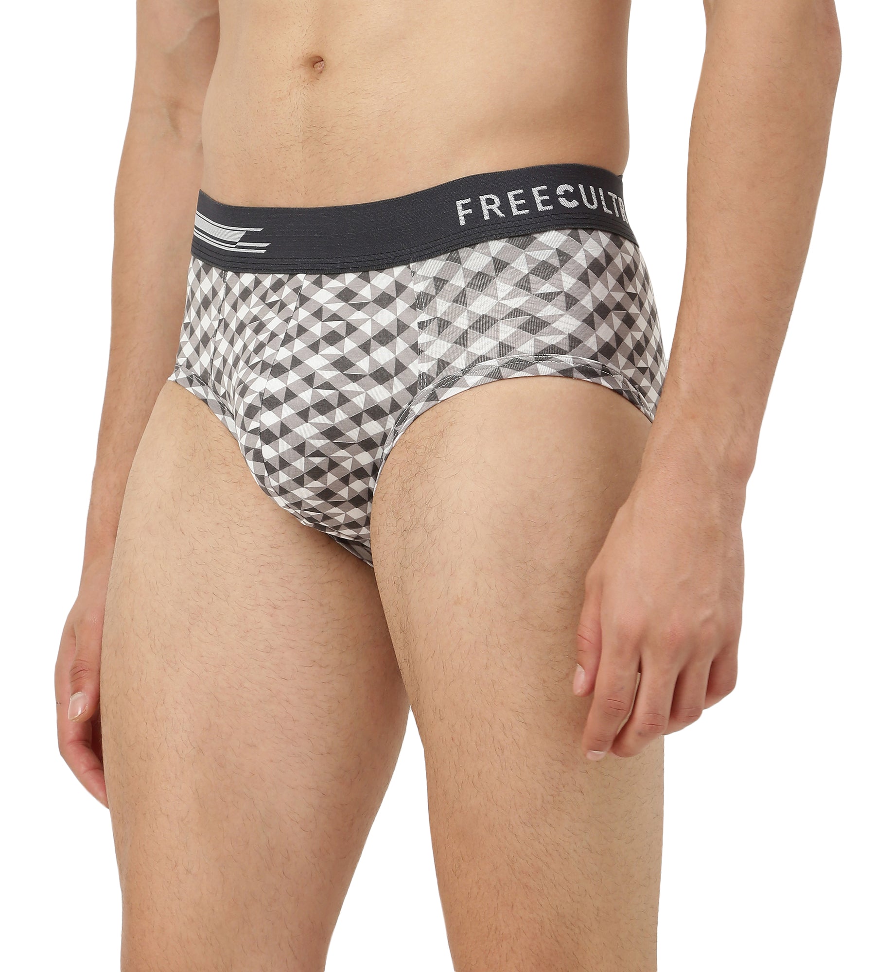 Matrix White Men's Anti-Bacterial Micro Modal Printed Brief (Pack of 1)