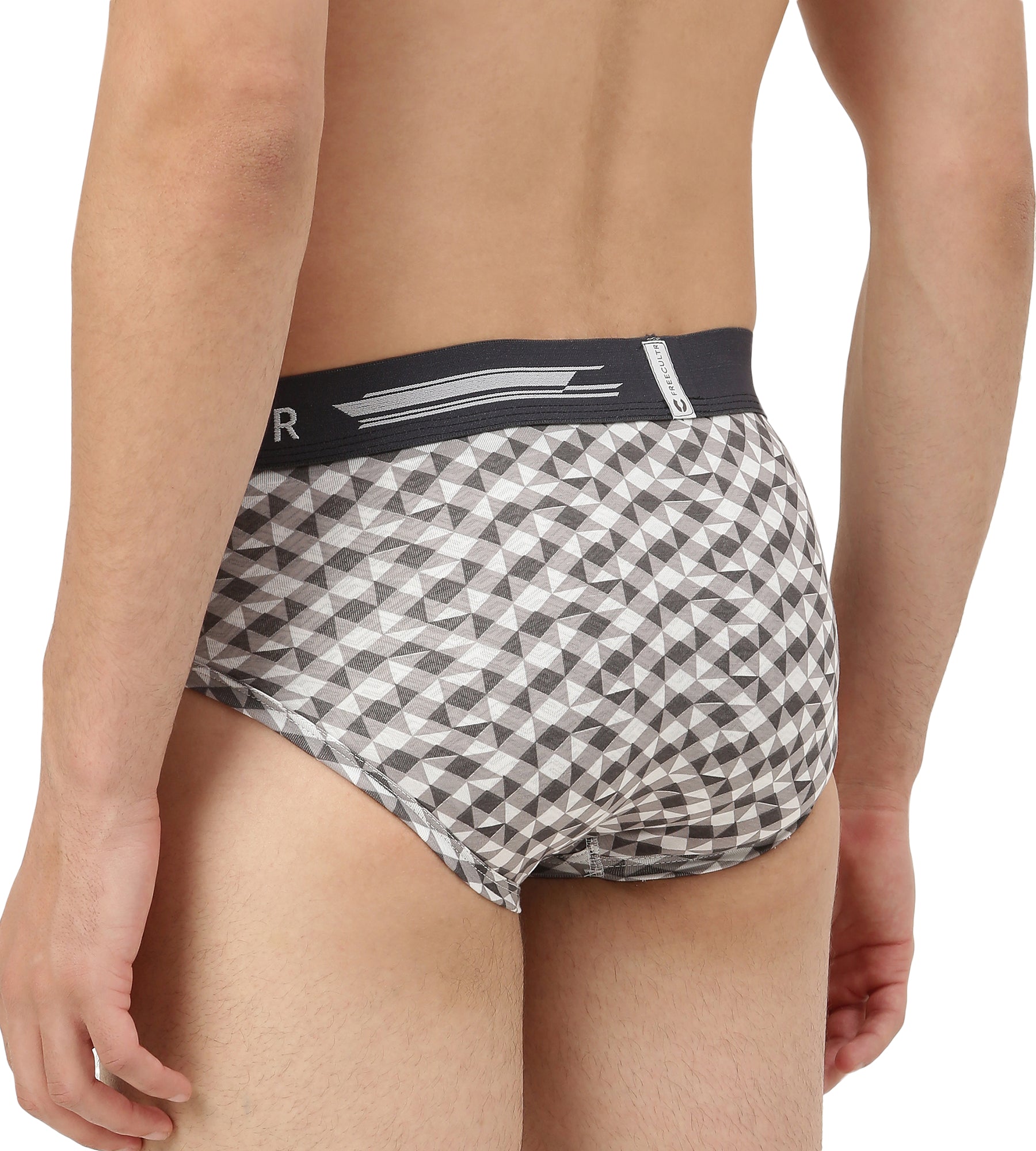 Matrix White Men's Anti-Bacterial Micro Modal Printed Brief (Pack of 1)