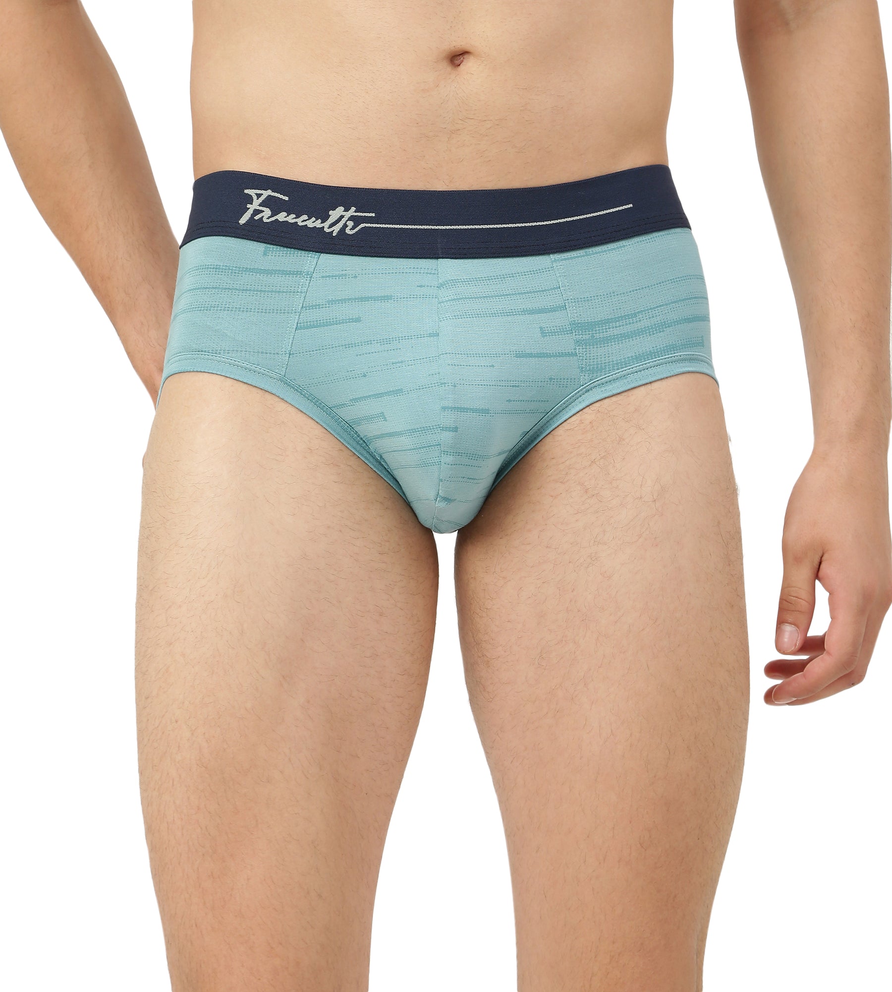 Pixel Martini Blue Men's Anti-Bacterial Micro Modal Printed Brief (Pack of 1)