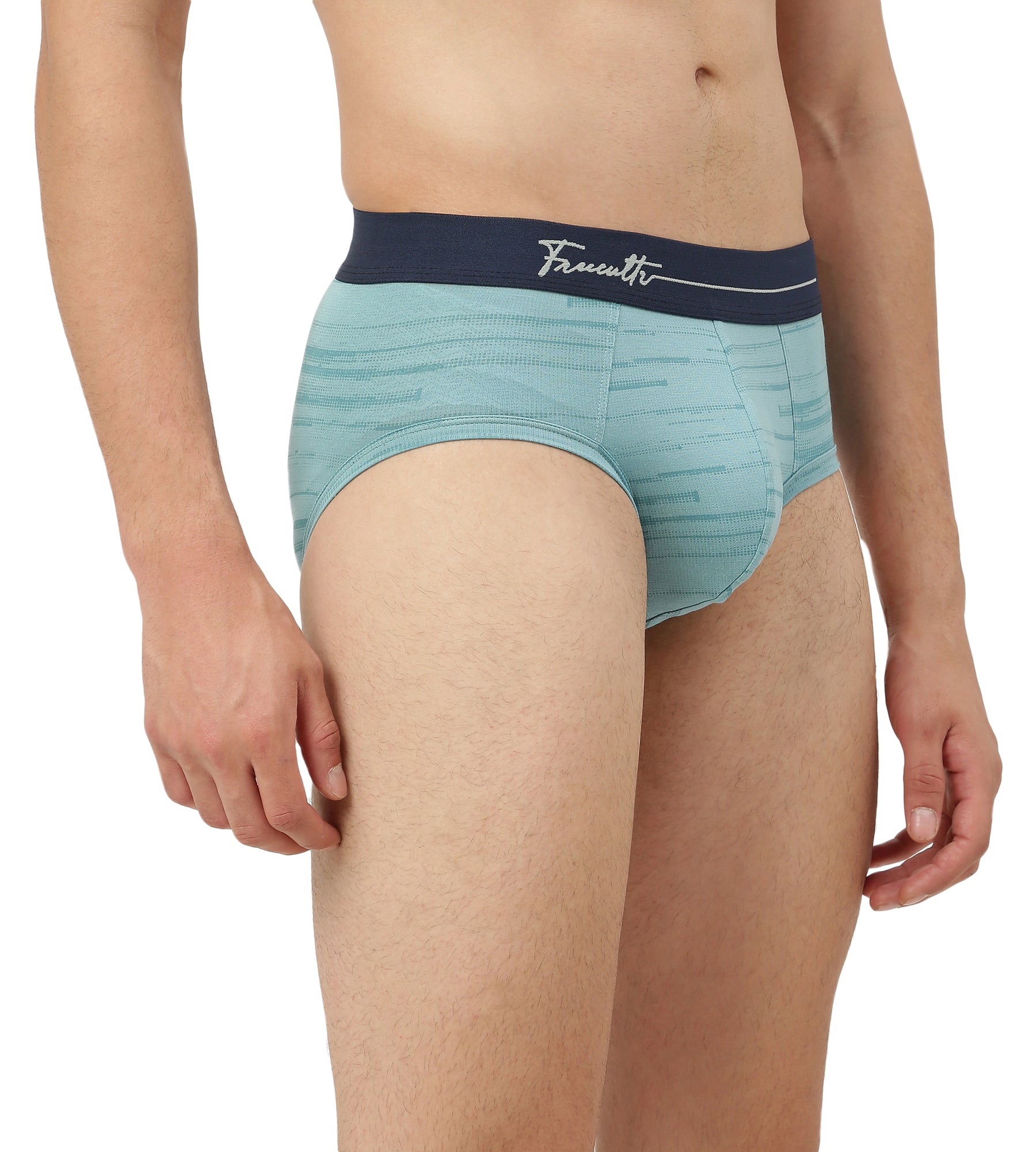 Pixel Martini Blue Men's Anti-Bacterial Micro Modal Printed Brief (Pack of 1)