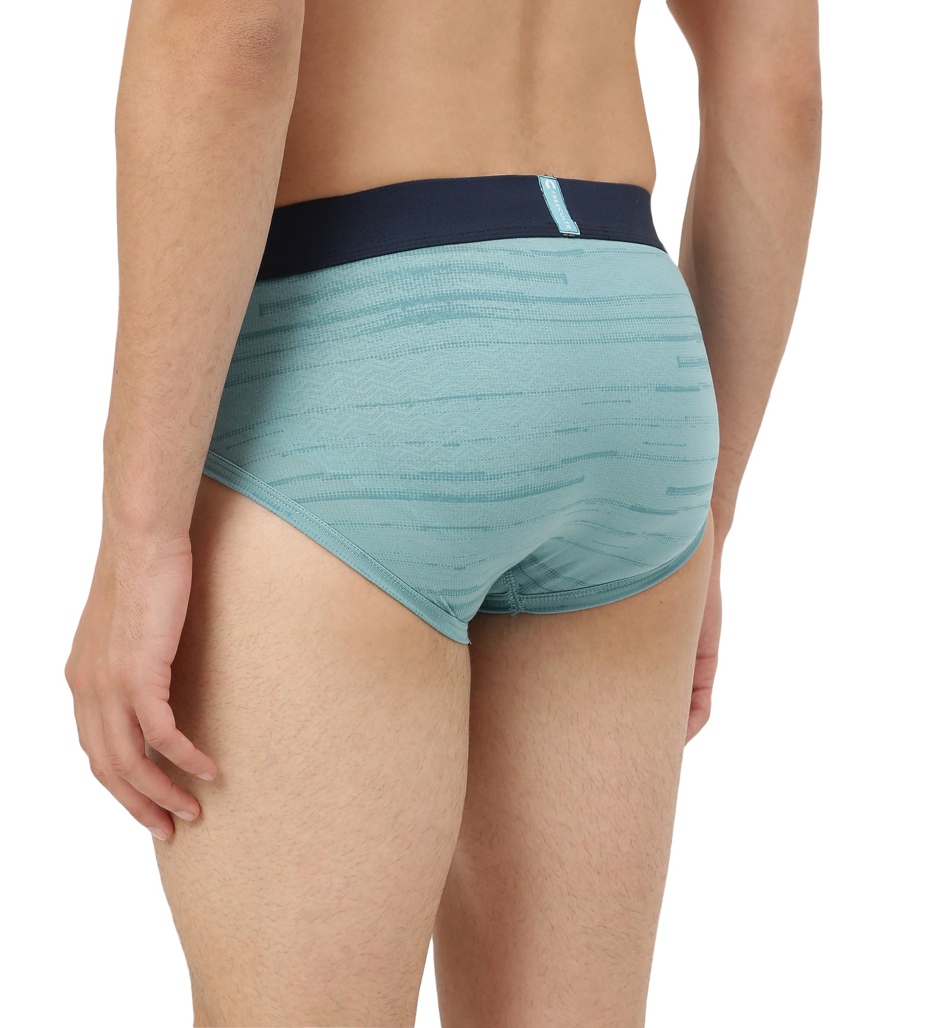Pixel Martini Blue Men's Anti-Bacterial Micro Modal Printed Brief (Pack of 1)
