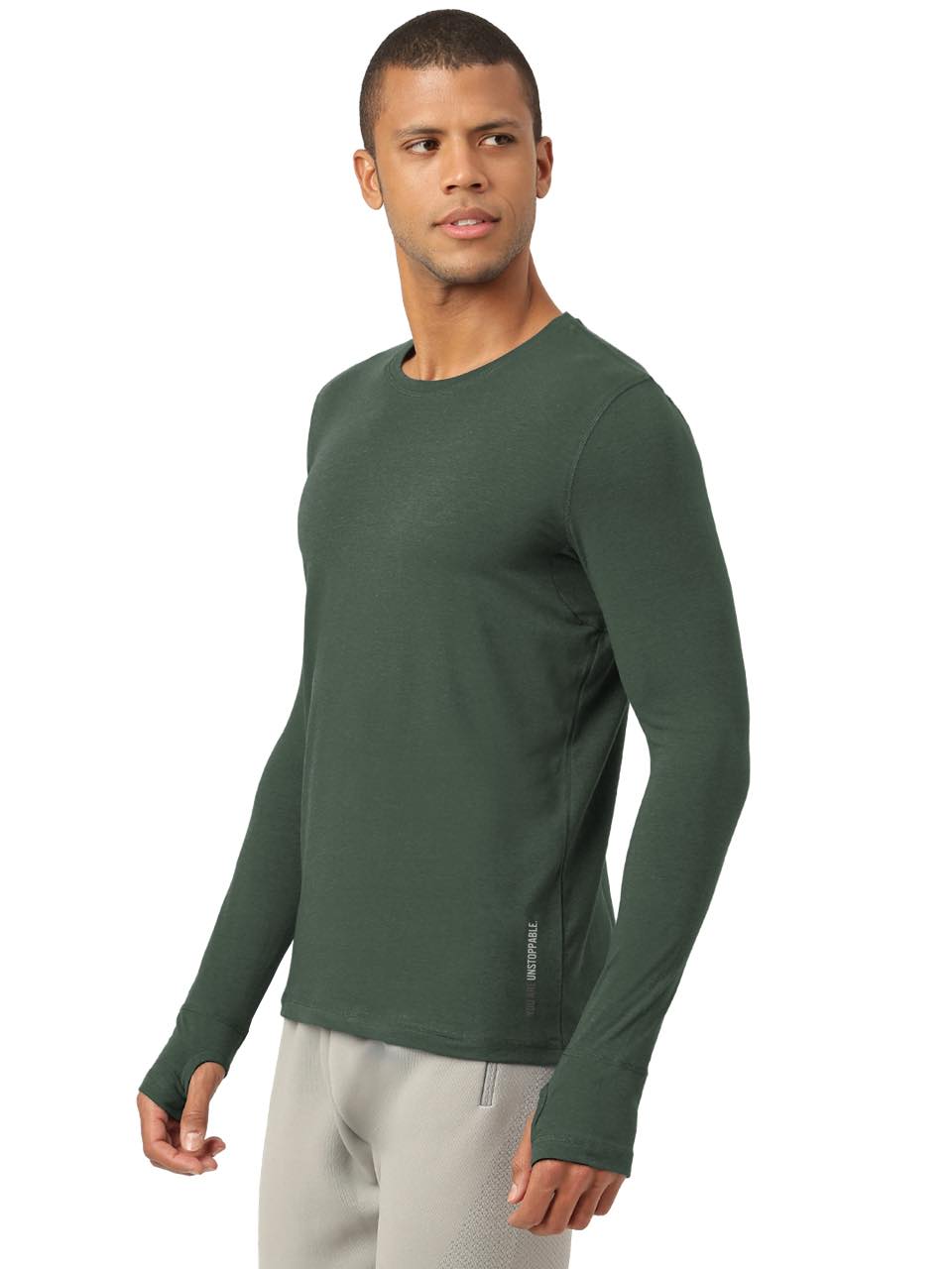 Black Forest Green Men's Organic Bamboo Skins (Full Sleeves-Undershirt, Loungewear, Sleepwear) - Pack Of 1
