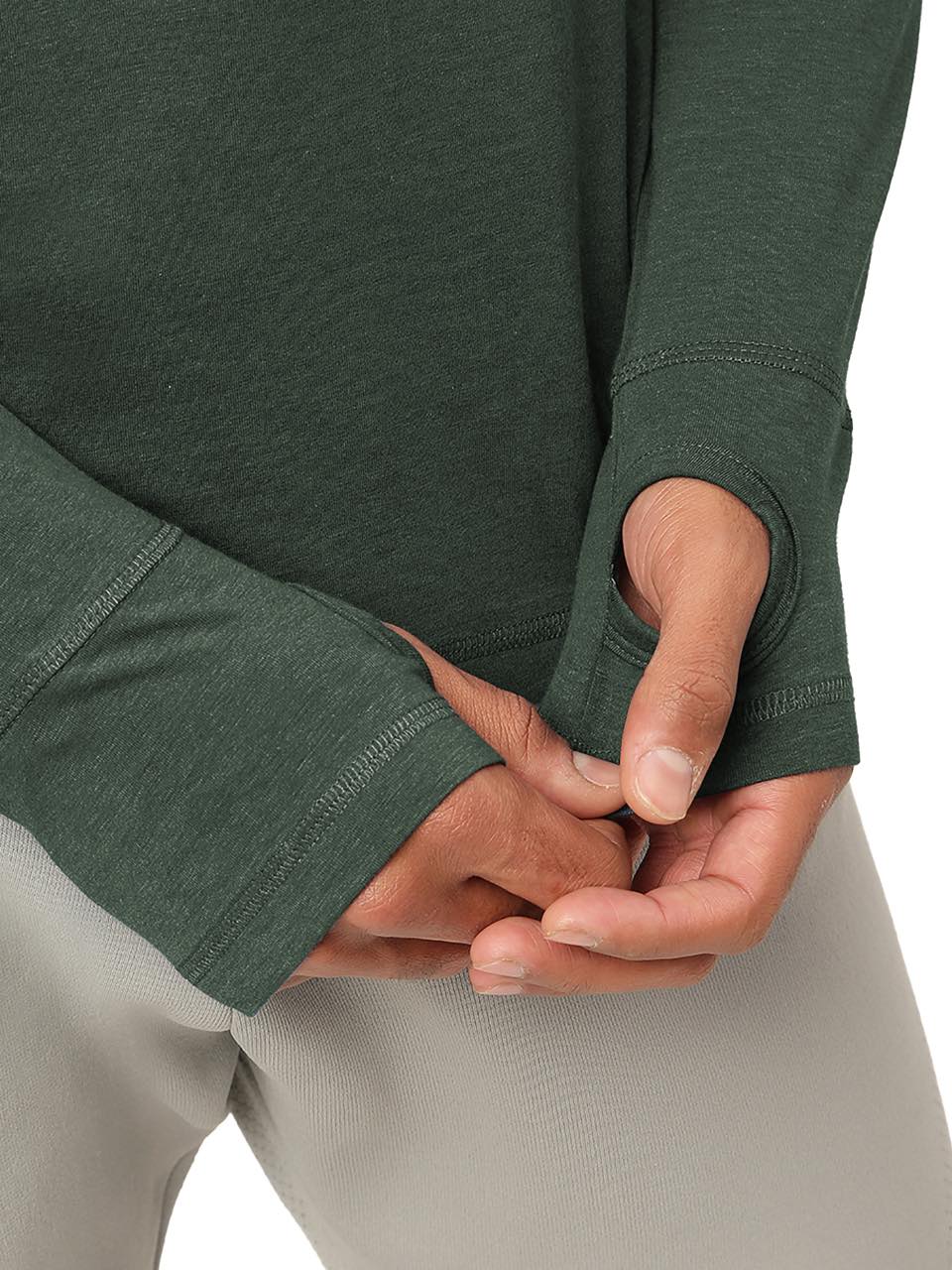 Black Forest Green Men's Organic Bamboo Skins (Full Sleeves-Undershirt, Loungewear, Sleepwear) - Pack Of 1