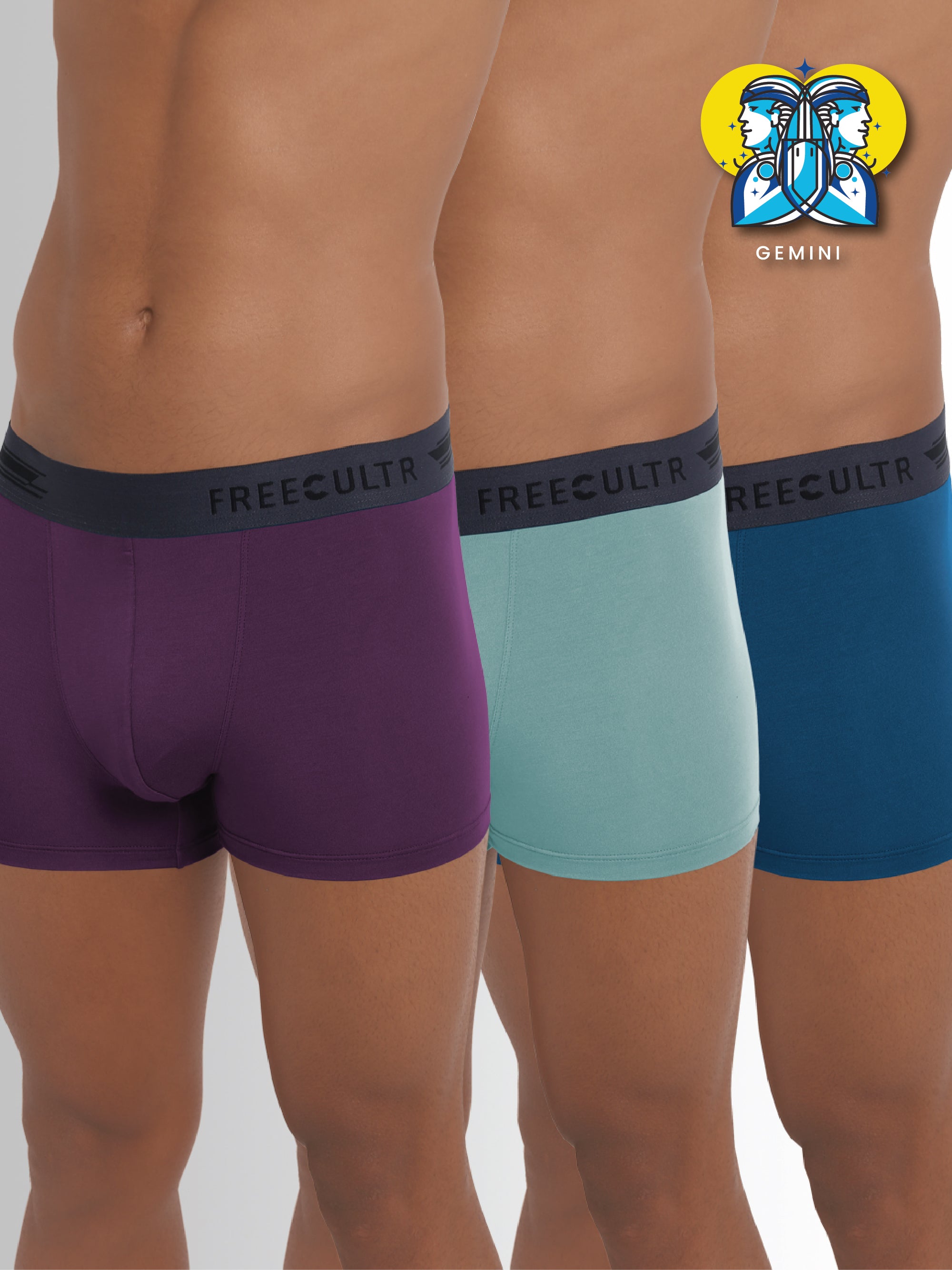 Micromodal Trunks for Gemini Zodiac Sign (Pack of 3)