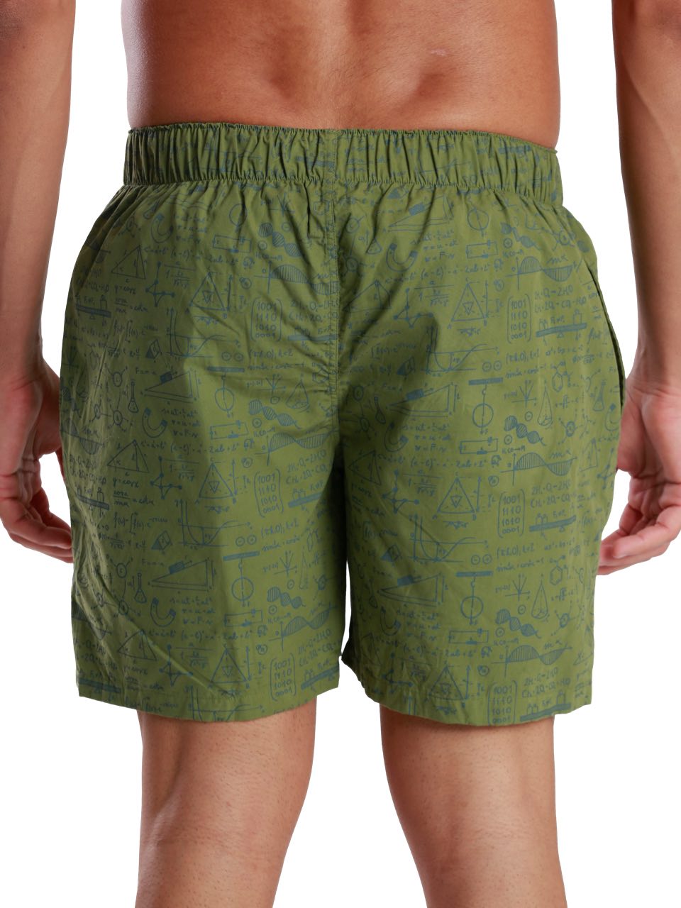 Absinthe Green All-Day Printed Boxer Shorts (Pack Of 1)