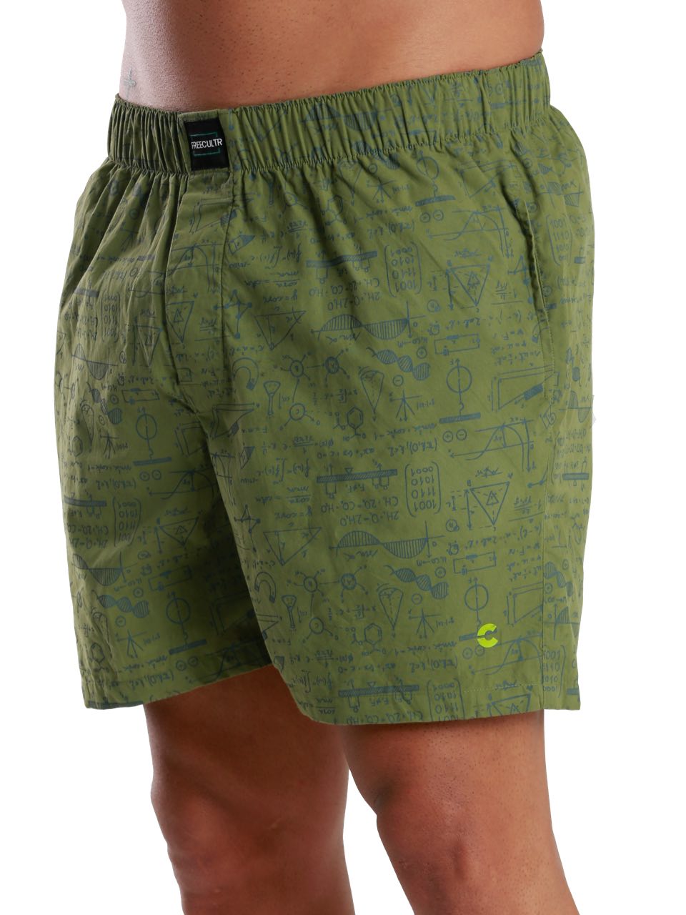 Absinthe Green All-Day Printed Boxer Shorts (Pack Of 1)