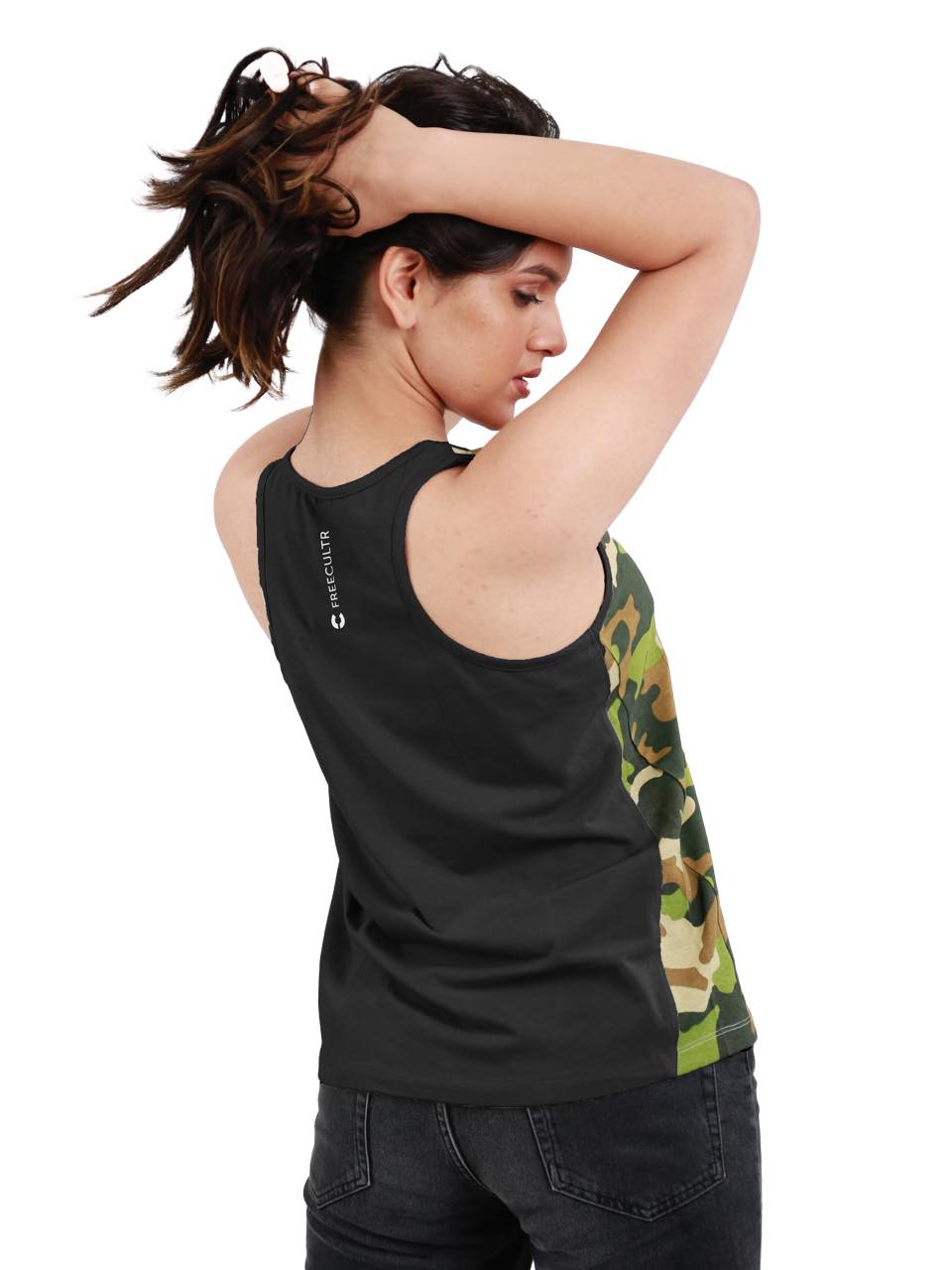 Camouflage Printed Bamboo Tank Top For Women's (Pack Of 1)