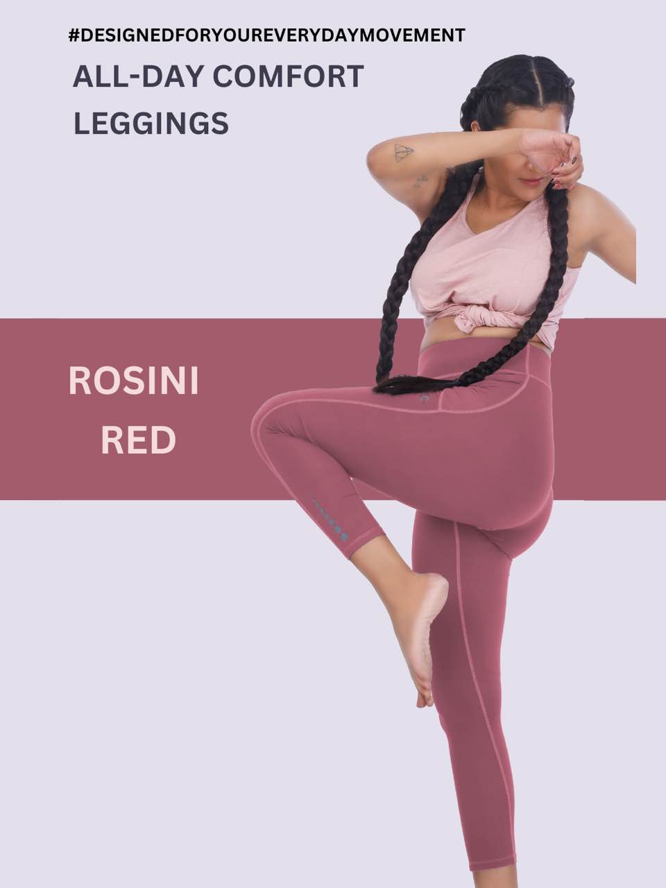 All-Day Comfort Leggings - Rosini Red