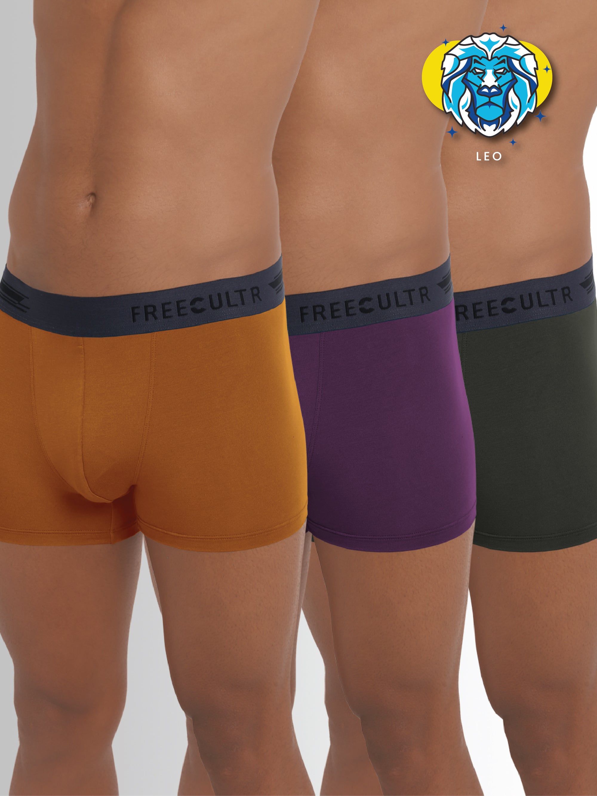Micromodal Trunks for Leo Zodiac Sign (Pack of 3)