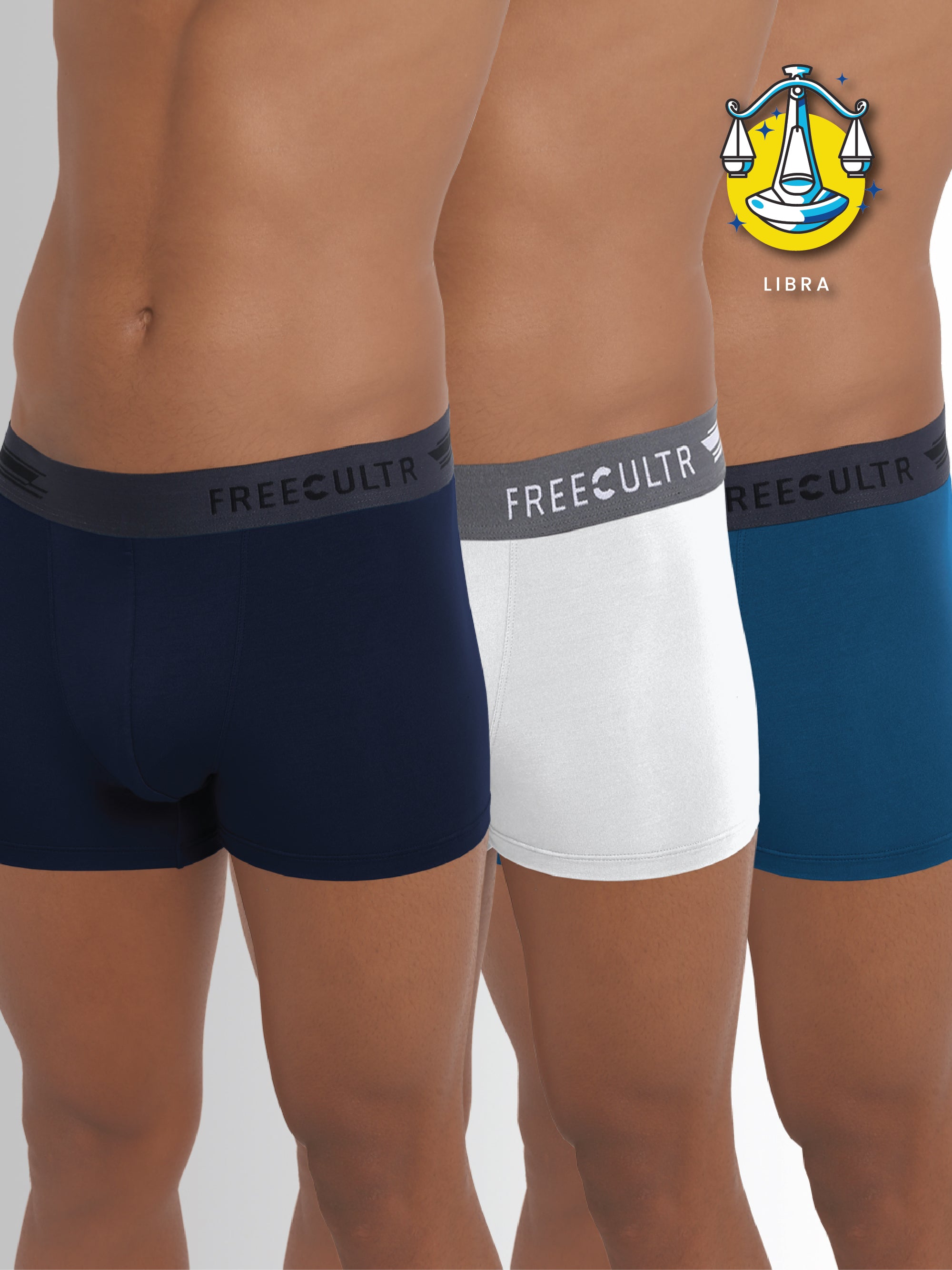 Micromodal Trunks for Libra Zodiac Sign (Pack of 3)