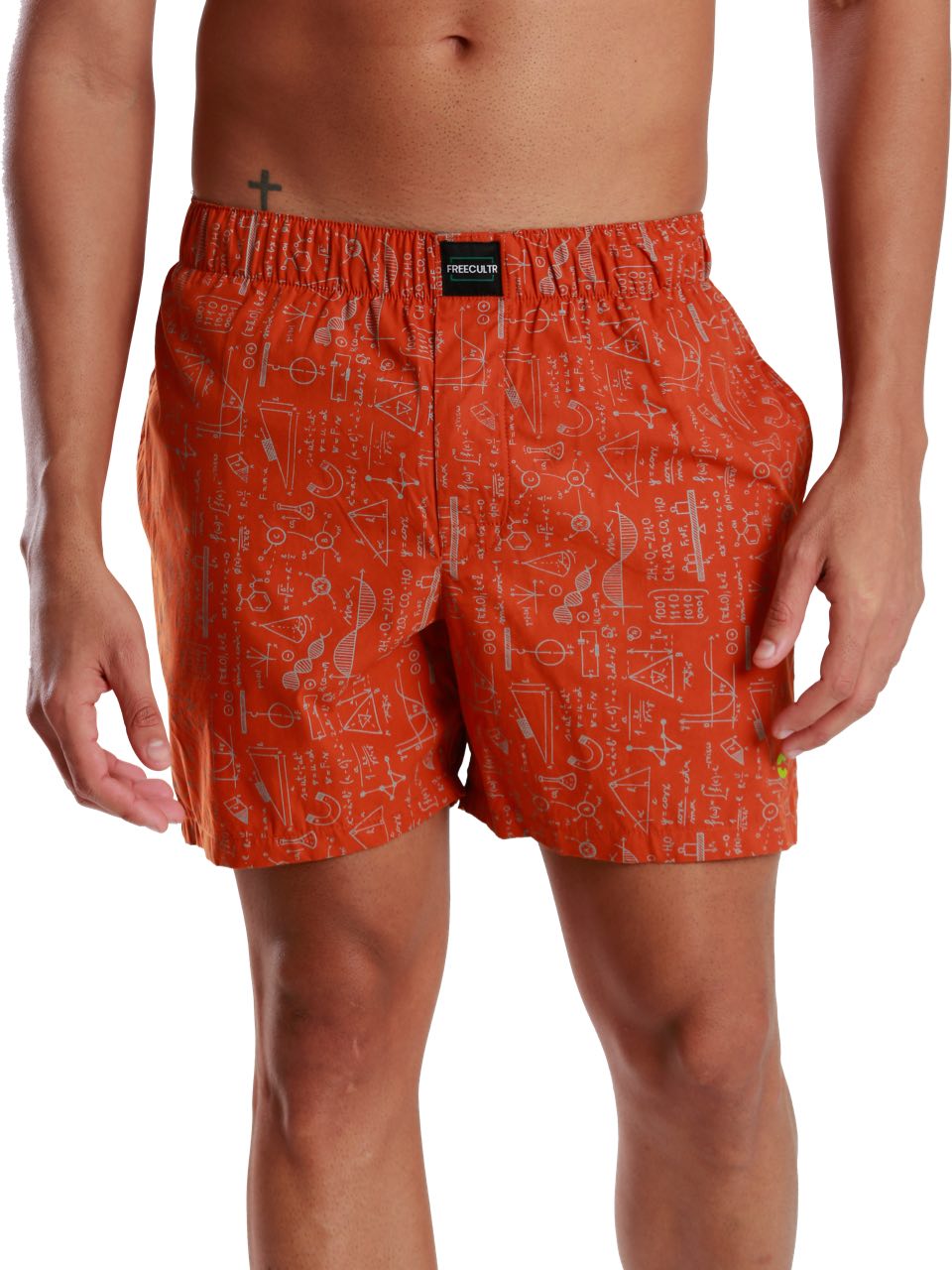 Orange All-Day Printed Boxer Shorts (Pack Of 1)