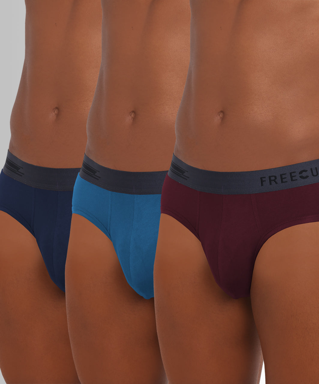 Men's Micro Modal & Elastane Brief in Contrast Waistband (Pack of 3) - freecultr.com