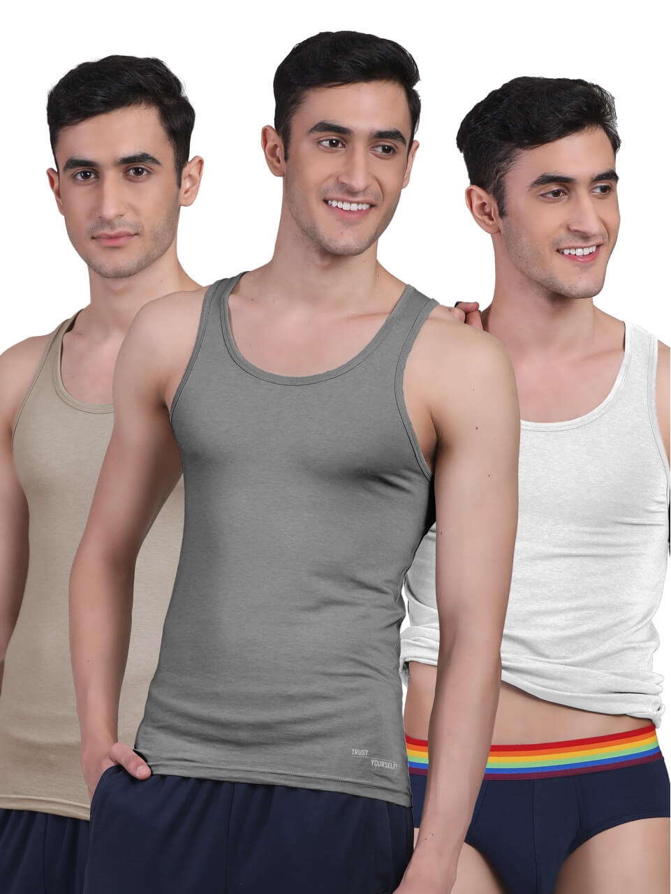 Twin Skin Organic Bamboo Vest - Comfort Fit (Pack of 3) - freecultr.com