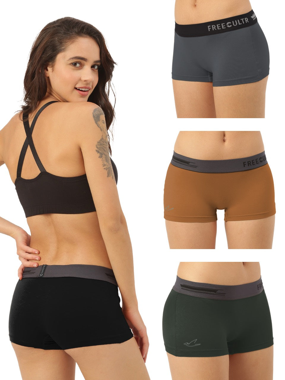 Women's Micro Modal Boy Shorts (Pack of 4)