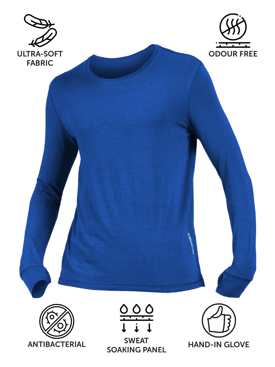 Pilot Blue Men's Organic Bamboo Skins (Full Sleeves-Undershirt, Loungewear, Sleepwear) - Pack Of 1