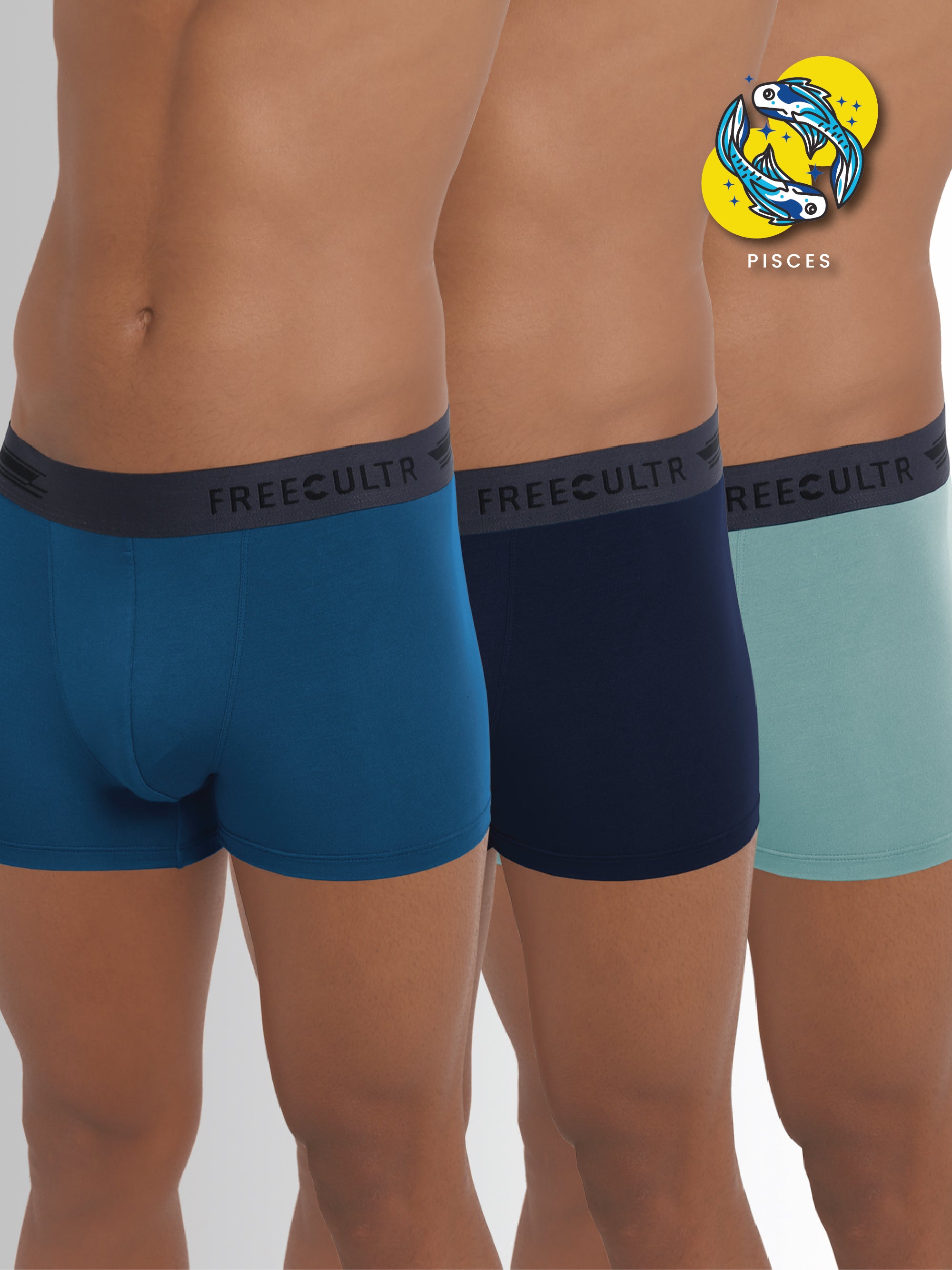 Micromodal Trunks for Pisces Zodiac Sign (Pack of 3)