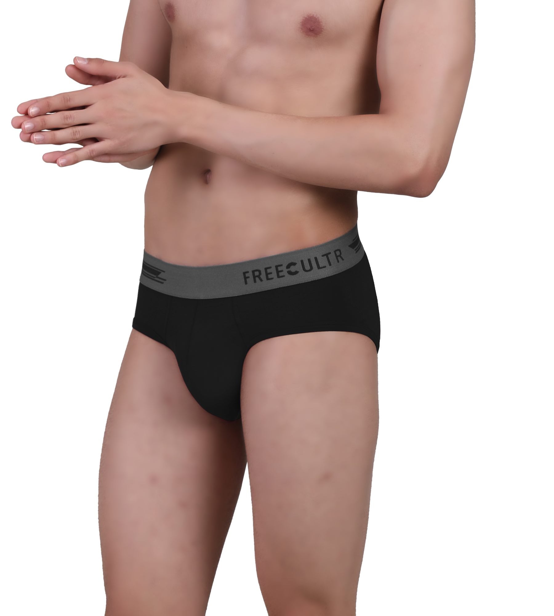 Pot Black Men's Anti-Bacterial Micro Modal Brief (Pack of 1)