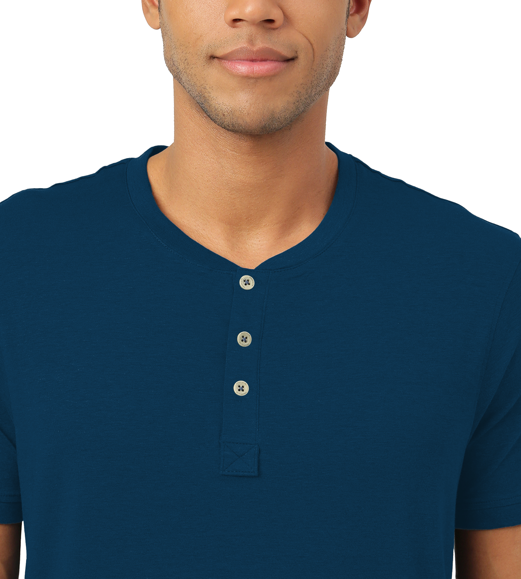 Sapphire Blue Henley 2.0 - Half Sleeves (Pack Of 1)